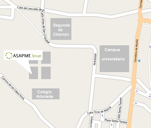 Mapa ubicación ASAPME Teruel